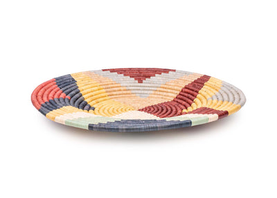 21" Large Mod Annette Woven Wall Art Plate - KAZI