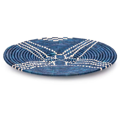 21" Large Navy Sanaa Woven Wall Art Plate