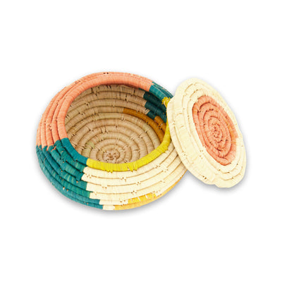 Seratonia Lidded Basket - 6" Vibrance
