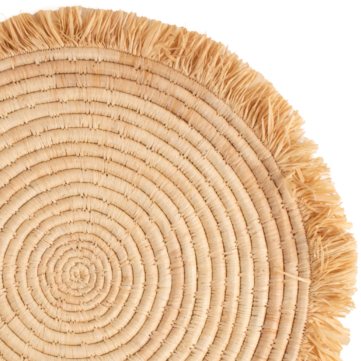 Neutral Charger - 15" Fringed Natural