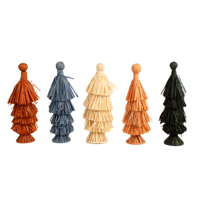 Holiday Trees - Small Fringed, Set of 5