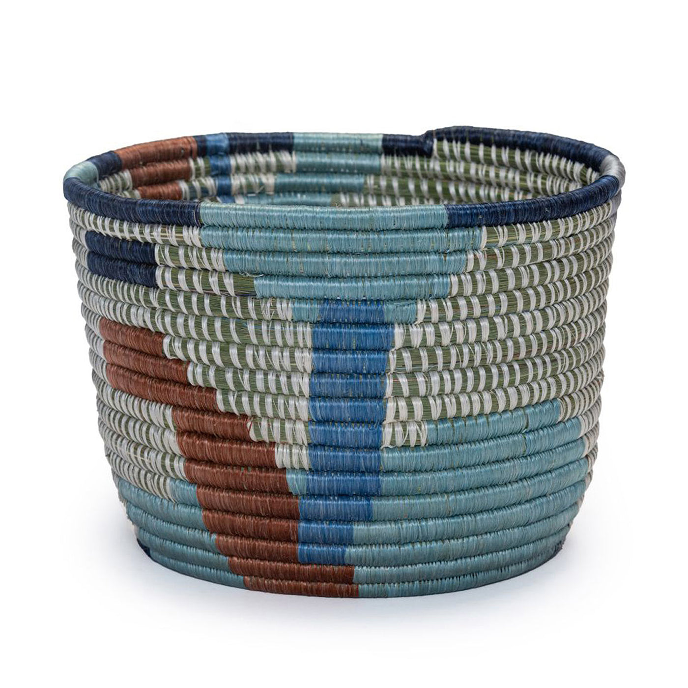 7" Abstract Blue Tapered Planter