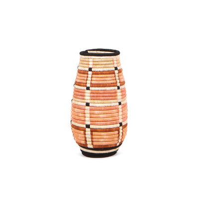 Petite Salon Vessel - 11.5” Peach Pillar Vase
