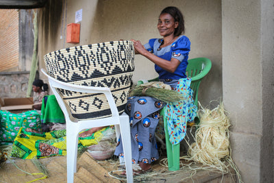 Aluna Large Floor Basket - KAZI