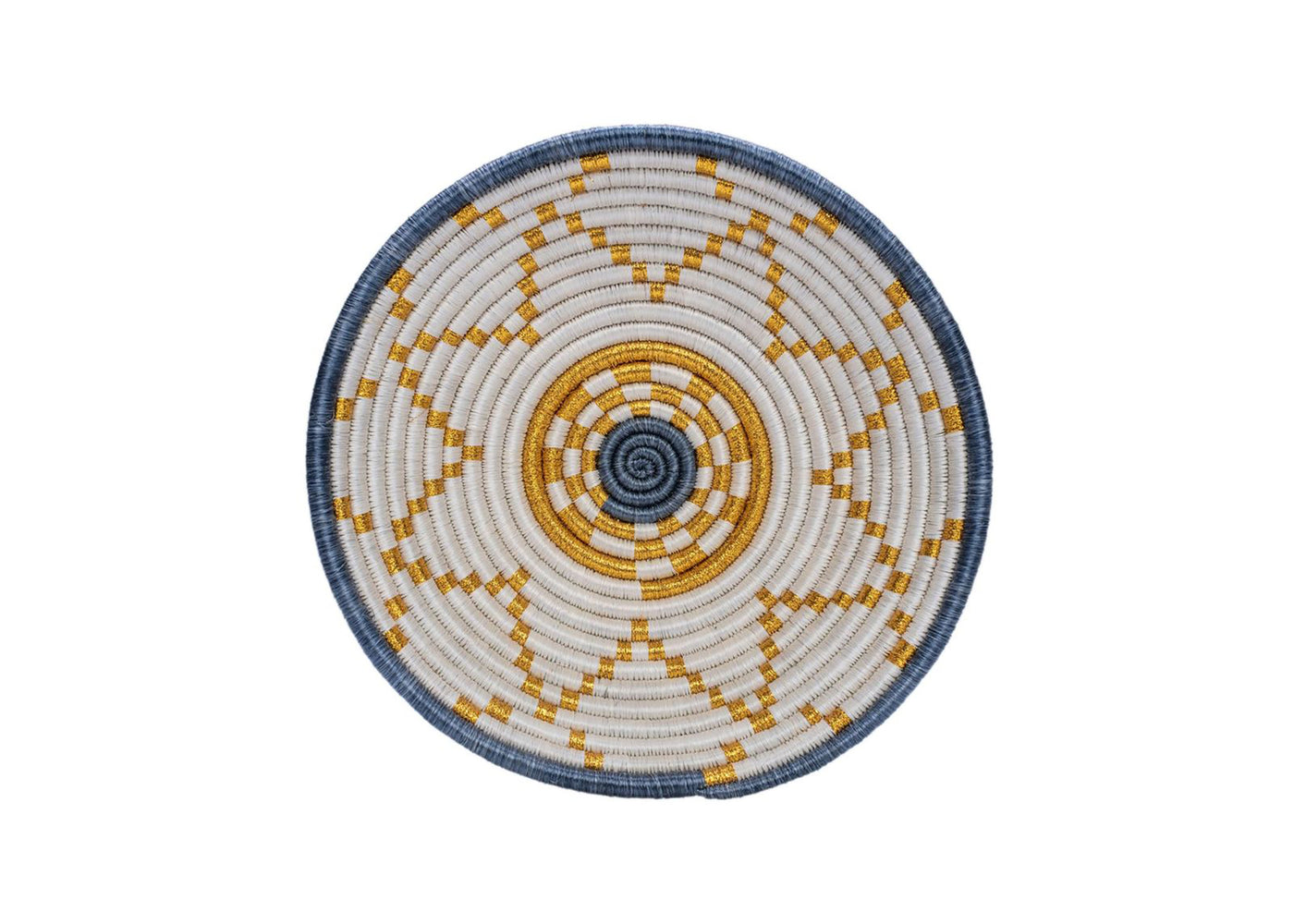10" Medium Metallic Gold Hope Round Basket - KAZI