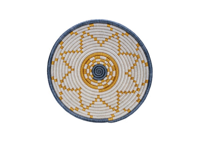 10" Medium Metallic Gold Hope Round Basket - KAZI